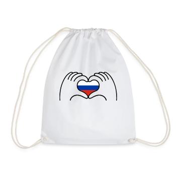 Coeur Russie - Sac de sport léger - blanc - Devant