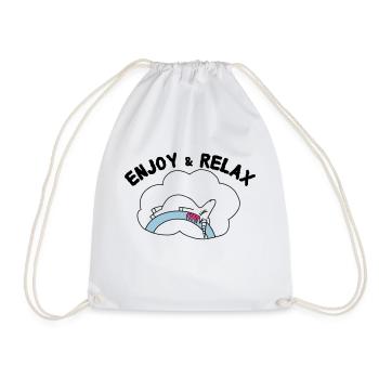 Unicorn Licorne Enjoy & Relax - Sac de sport léger - blanc - Devant