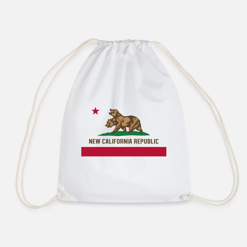 NCR FLAG - Drawstring Bag - white