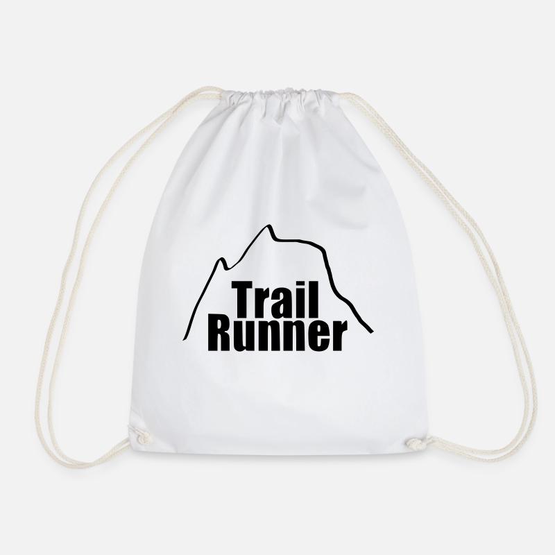 Trailrunner laufen Läufer Sport Geschenk - Turnbeutel - Weiß