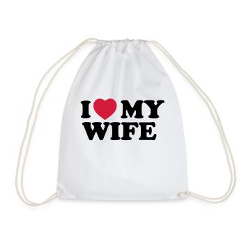 I love my wife - Turnbeutel - Weiß - Vorne
