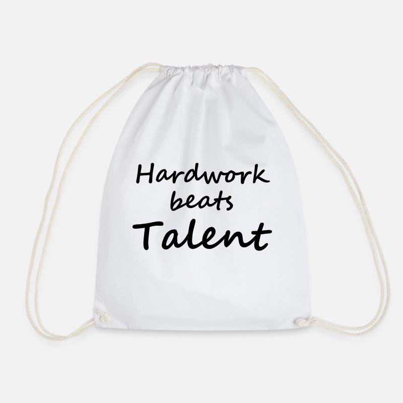 motivation - Drawstring Bag - white