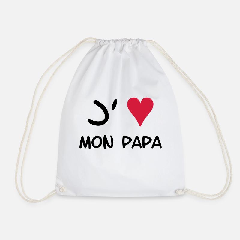 J'aime mon papa ! - Sac de sport léger - blanc