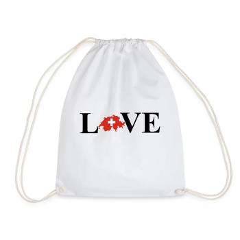 J'aime la Suisse (Suisse) - Sac de sport léger - blanc - Devant