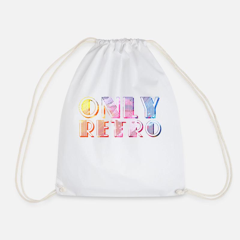 Only retro - Drawstring Bag - white