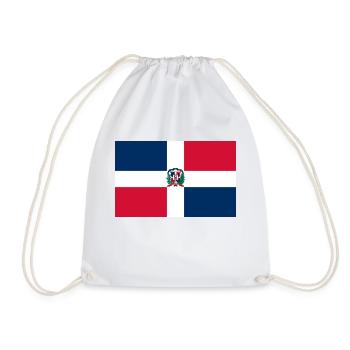 Dominican Republic flag - Drawstring Bag - white - Front