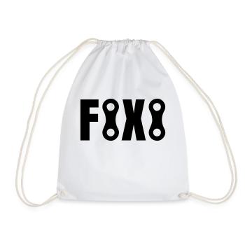 Fixi chain link - Drawstring Bag - white - Front