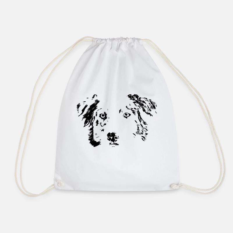 Hund, Geschenk, Australian shepherd, Idee - Turnbeutel - Weiß