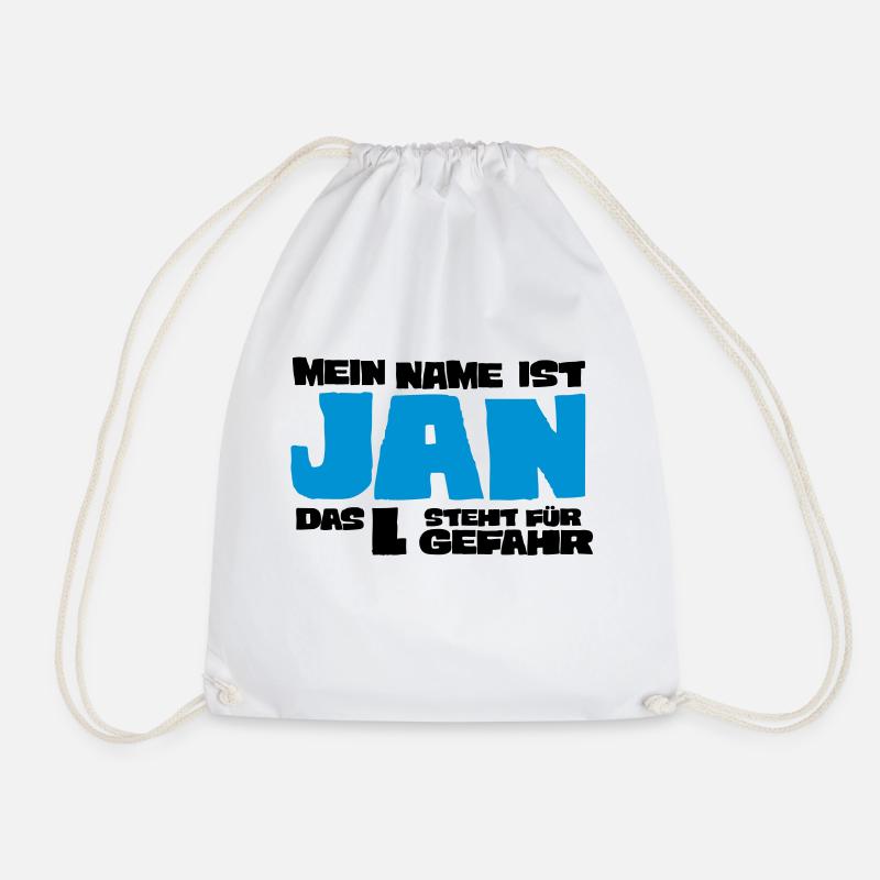 jan - Drawstring Bag - white