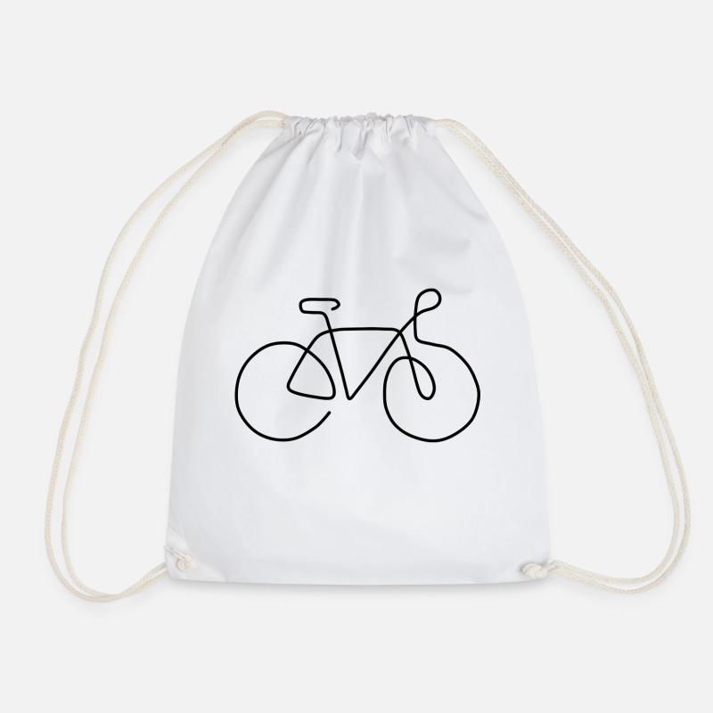 Fahrrad - Turnbeutel - Weiß