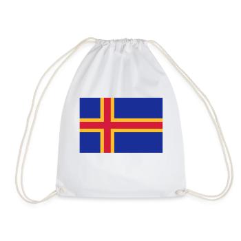 drapeau_aland - Turnbeutel - Weiß - Vorne