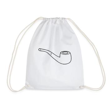 pipe - Drawstring Bag - white - Front