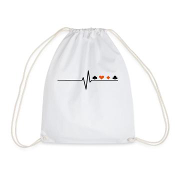 cartes de poker - Sac de sport léger - blanc - Devant