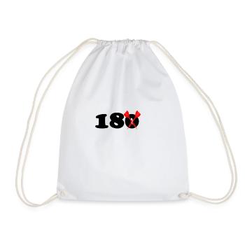 180 darts - Drawstring Bag - white - Front