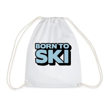 born to ski 2 col - Sac de sport léger - blanc - Devant