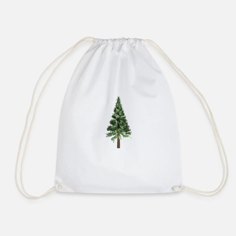 Christmas tree - Drawstring Bag - white