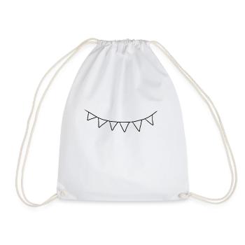pennant - Drawstring Bag - white - Front