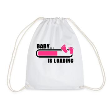 Baby loading - Drawstring Bag - white - Front
