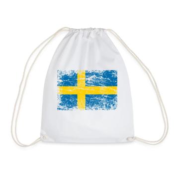 Flagge von Schweden - Turnbeutel - Weiß - Vorne
