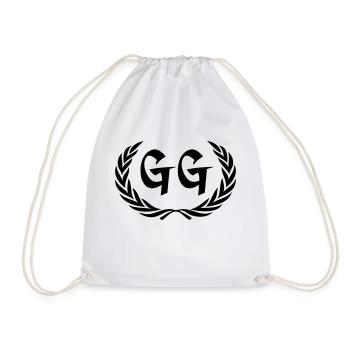gg - Drawstring Bag - white - Front
