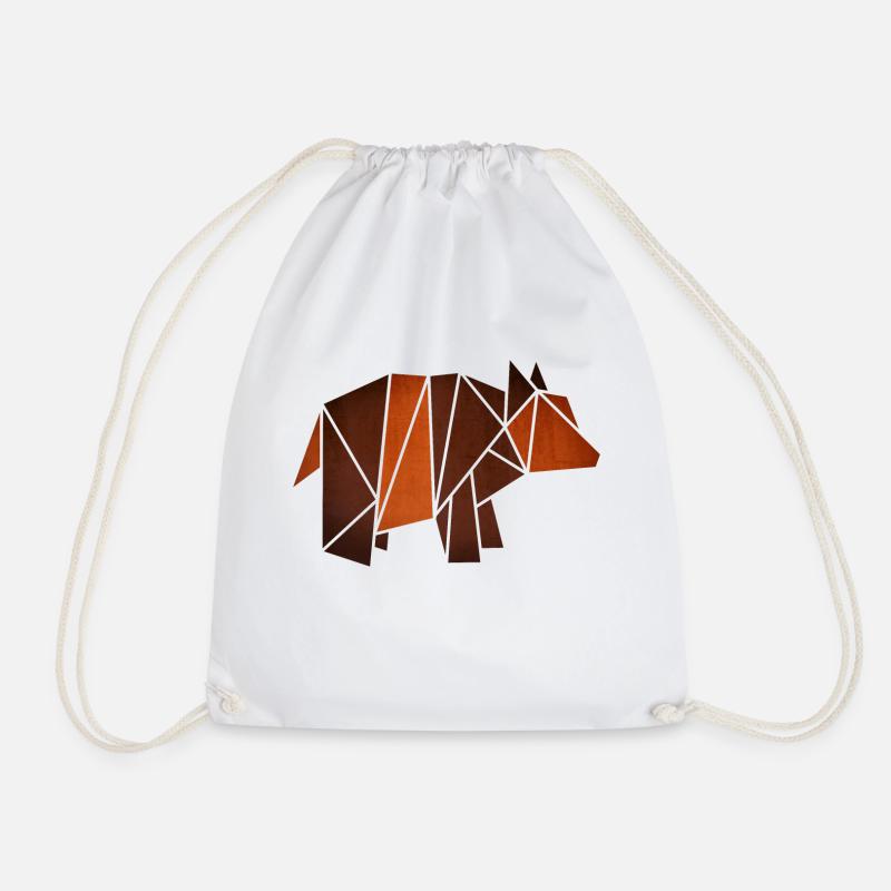 Origami: Bär (Pergament-Optik) - Sac de sport léger - blanc