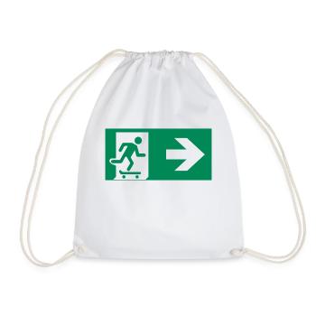 Emergency Exit Skate - Drawstring Bag - white - Front