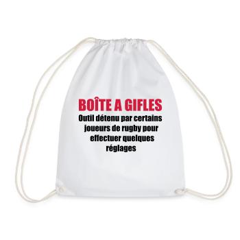 rugby club - Drawstring Bag - white - Front