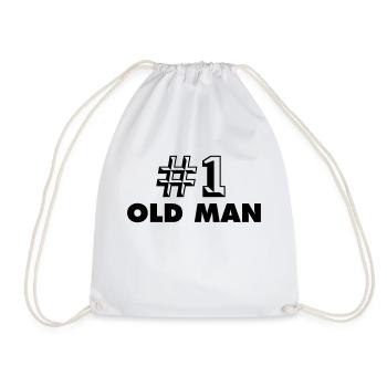 number one old man - Sac de sport léger - blanc - Devant