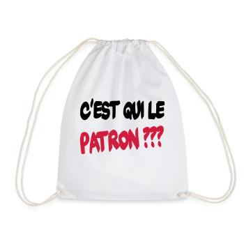 C'est qui le patron ? - Sac de sport léger - blanc - Devant