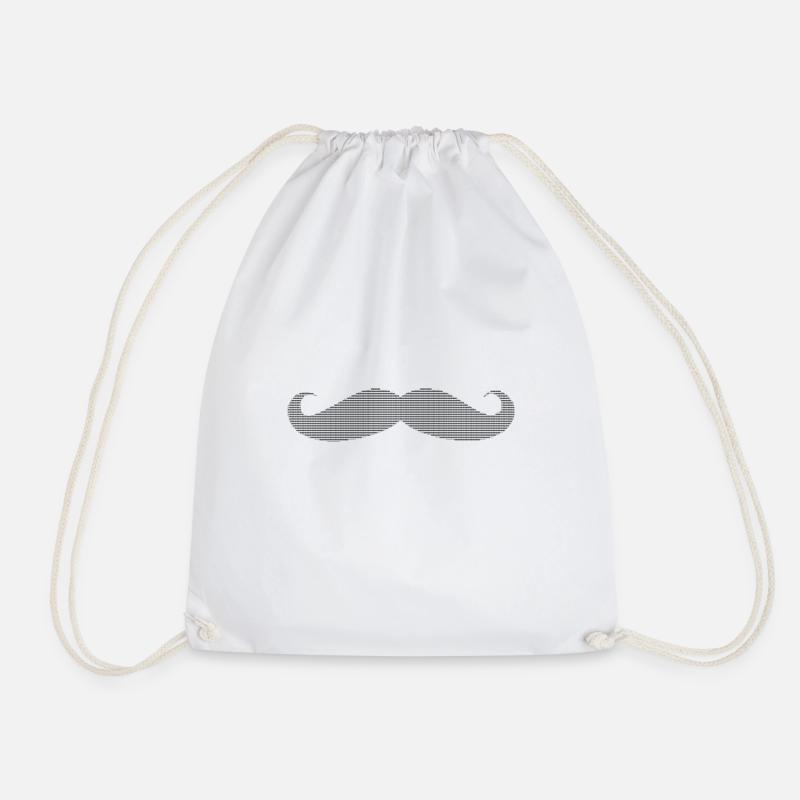 ASCII Moustache - Turnbeutel - Weiß
