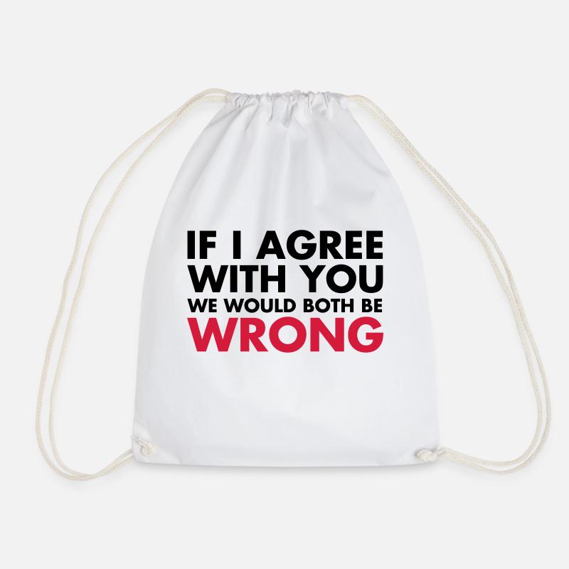 Funny - Drawstring Bag - white