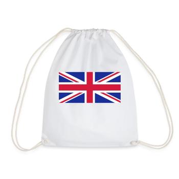 UK Flag Gift Idea - Drawstring Bag - white - Front