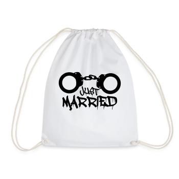 Just married prisonnier menotté drôle - Sac de sport léger - blanc - Devant