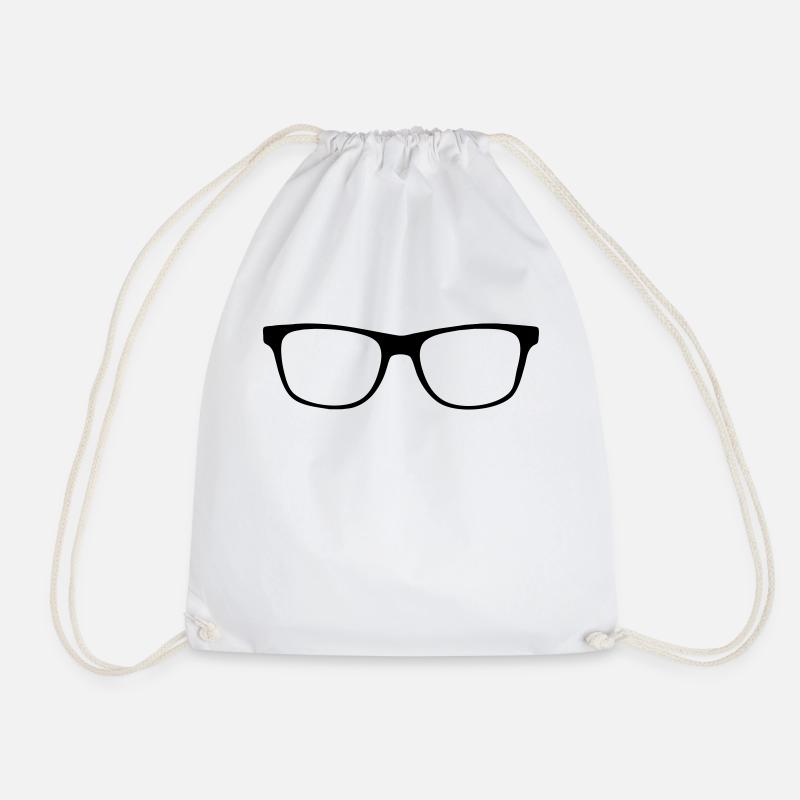 Geek glasses - Drawstring Bag - white