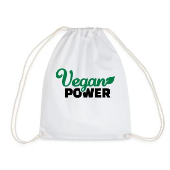 Vegan Power - Drawstring Bag - white - Front