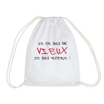Je ne suis pas vieux, je suis Vintage ! - Turnbeutel - Weiß - Vorne