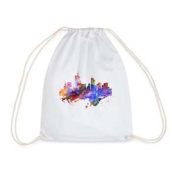 Frankfurt skyline colors - Drawstring Bag - white - Front