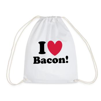 Bacon - Turnbeutel - Weiß - Vorne