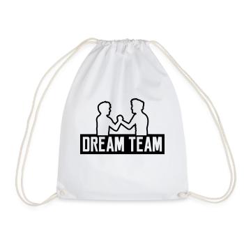 logo dream team 2 amis équipe couple brueder handsc - Sac de sport léger - blanc - Devant