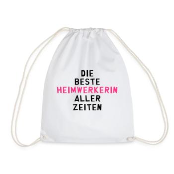 Heimwerker Heimwerkerin Heimwerken basteln Bastler - Turnbeutel - Weiß - Vorne