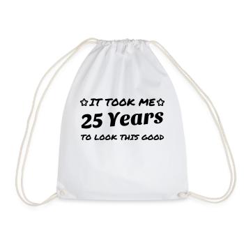 25 / geburtstag / Sport / birthday / - Turnbeutel - Weiß - Vorne