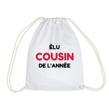 Cousin - Cousine - Famille - Bébé - Naissance - Drawstring Bag - white - Front