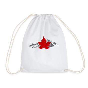 Canada - Maple Leaf & Mountain - Turnbeutel - Weiß - Vorne