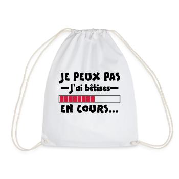 BE TISES EN COURS - Sac de sport léger - blanc - Devant