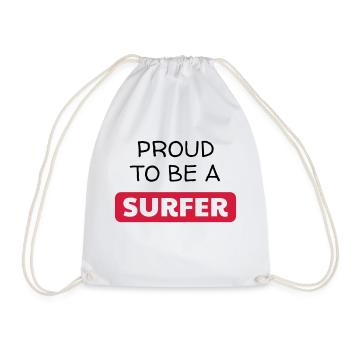 Surf / Surfing / Surfer / Surfen / Beach - Drawstring Bag - white - Front