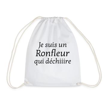 Ronfler / Ronfleur / Ronfleuse / Ronflement - Sac de sport léger - blanc - Devant