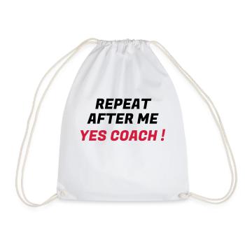 Coach Coaching Trainer Sport Entraineur Team - Drawstring Bag - white - Front