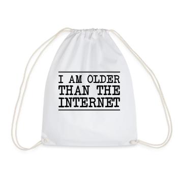 I Am Older Than The Internet - Drawstring Bag - white - Front