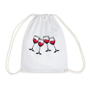 rotwein glaeser - Turnbeutel - Weiß - Vorne