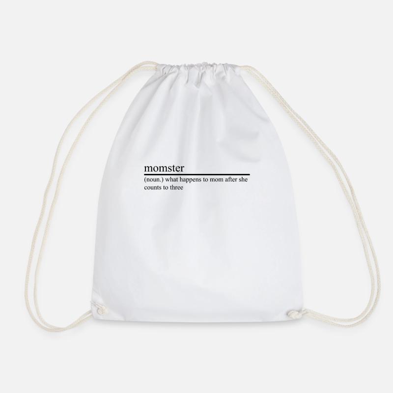 Momster - Drawstring Bag - white